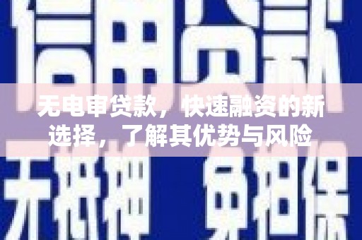 宁县无电审贷款，快速融资的新选择，了解其优势与风险