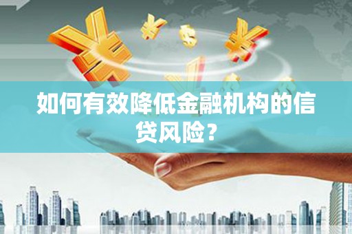 宁县如何有效降低金融机构的信贷风险？
