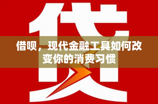 宁县借呗，现代金融工具如何改变你的消费习惯