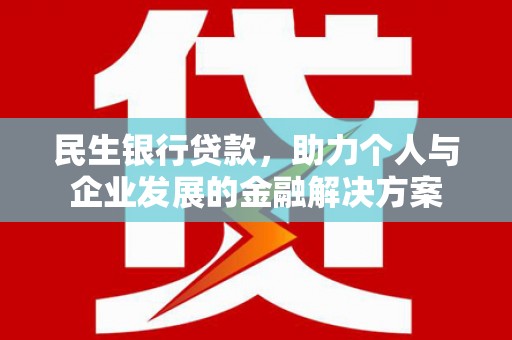 宁县民生银行贷款，助力个人与企业发展的金融解决方案