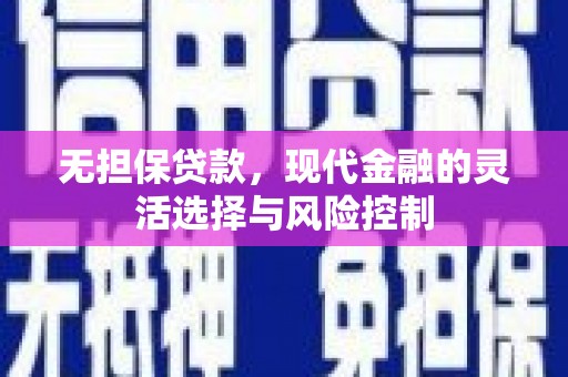 宁县无担保贷款，现代金融的灵活选择与风险控制