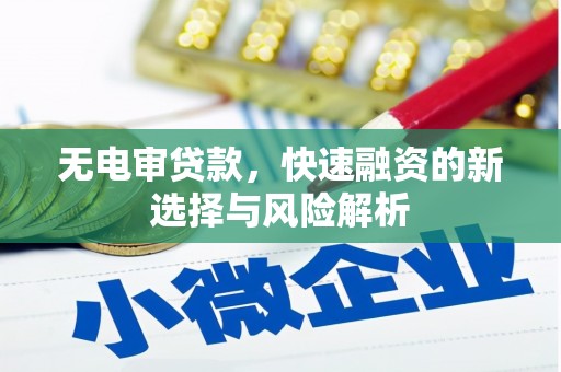 宁县无电审贷款，快速融资的新选择与风险解析