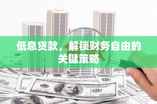 宁县低息贷款，解锁财务自由的关键策略