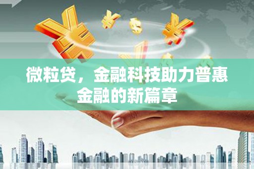 宁县微粒贷，金融科技助力普惠金融的新篇章