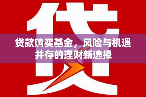 宁县贷款购买基金，风险与机遇并存的理财新选择